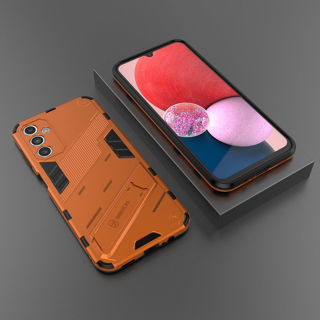 Samsung Galaxy A14 5G Shockproof Phone Case - Punk Armor 2-in-1 PC + TPU with Invisible Holder