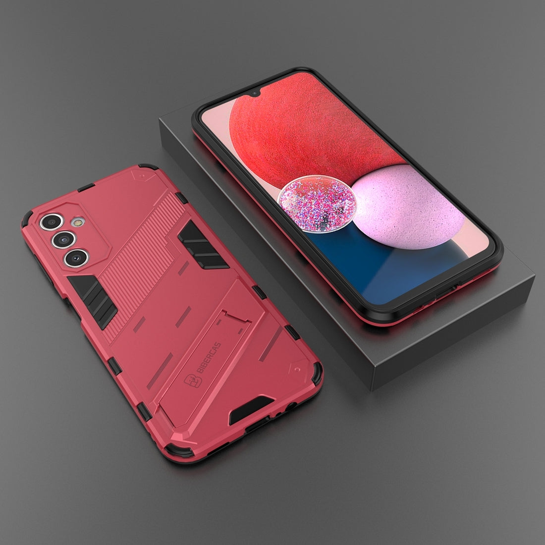Samsung Galaxy A14 5G Shockproof Phone Case - Punk Armor 2-in-1 PC + TPU with Invisible Holder