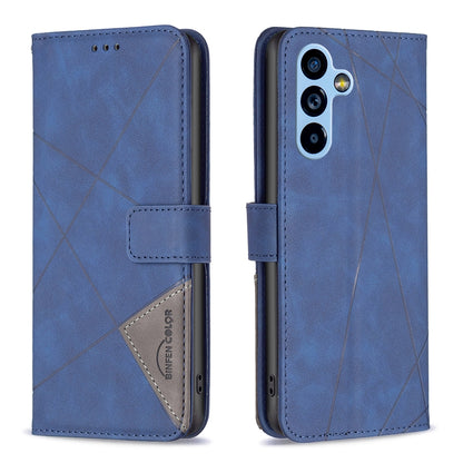 Samsung Galaxy A54 5G Wallet Case – Rhombus Texture PU Leather, Magnetic Buckle, Card Slots, Stand Function, Shockproof Protective Cover