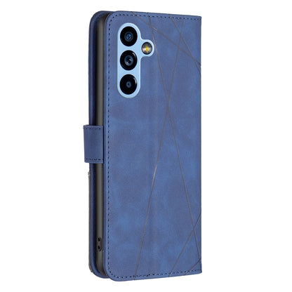 Samsung Galaxy A54 5G Wallet Case – Rhombus Texture PU Leather, Magnetic Buckle, Card Slots, Stand Function, Shockproof Protective Cover