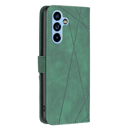 Samsung Galaxy A54 5G Wallet Case – Rhombus Texture PU Leather, Magnetic Buckle, Card Slots, Stand Function, Shockproof Protective Cover