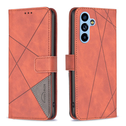Samsung Galaxy A54 5G Wallet Case – Rhombus Texture PU Leather, Magnetic Buckle, Card Slots, Stand Function, Shockproof Protective Cover