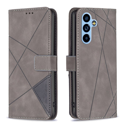 Samsung Galaxy A54 5G Wallet Case – Rhombus Texture PU Leather, Magnetic Buckle, Card Slots, Stand Function, Shockproof Protective Cover
