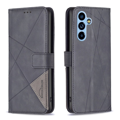 Samsung Galaxy A54 5G Wallet Case – Rhombus Texture PU Leather, Magnetic Buckle, Card Slots, Stand Function, Shockproof Protective Cover