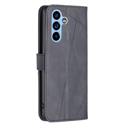Samsung Galaxy A54 5G Wallet Case – Rhombus Texture PU Leather, Magnetic Buckle, Card Slots, Stand Function, Shockproof Protective Cover