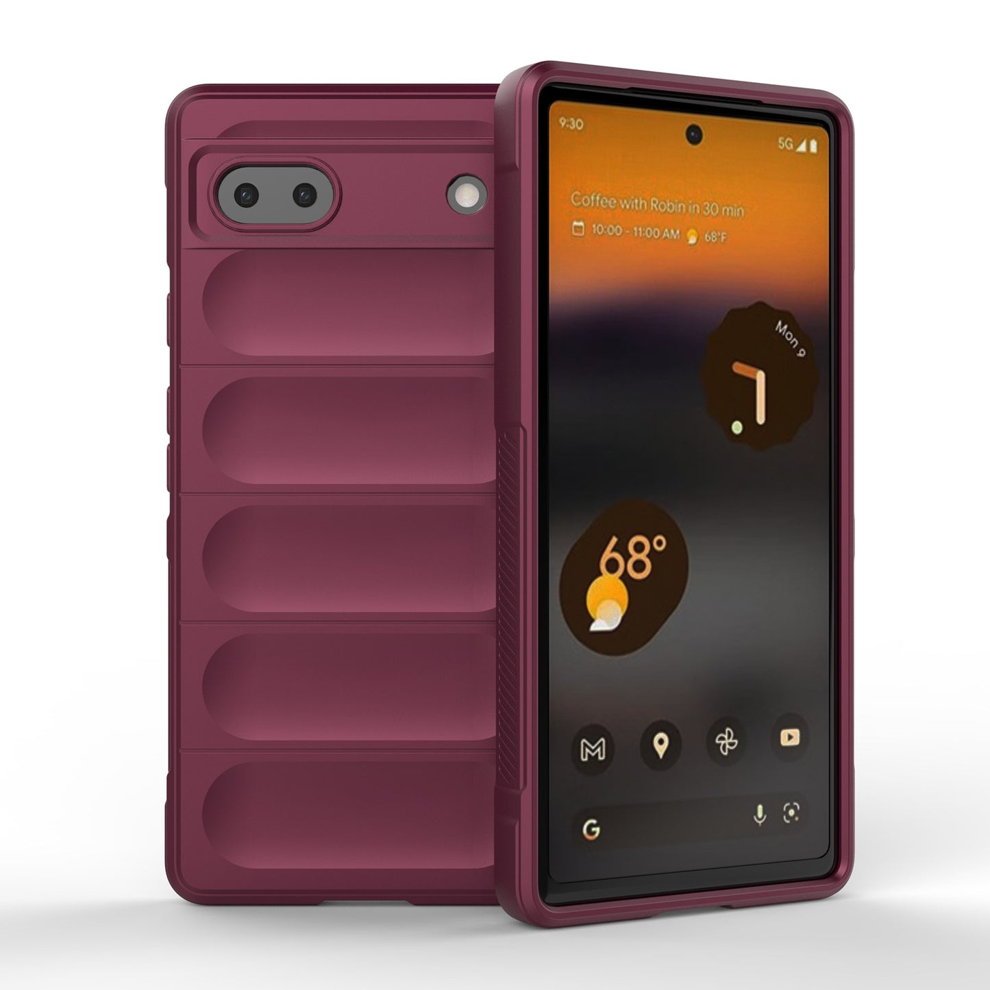 Google Pixel 6a Magic Shield TPU + Flannel Phone Case: Durable, Non-toxic, Easy Access, Stylish Design