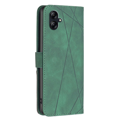 Samsung Galaxy A04e Wallet Case – Rhombus Texture PU Leather, Magnetic Buckle, Card Slots, Stand Function, Shockproof Protective Cover
