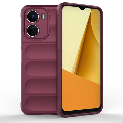 vivo Y16 4G Global Magic Shield TPU + Flannel Phone Case: Durable, Non-toxic, Easy Access, Stylish Design