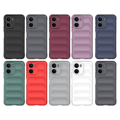vivo Y16 4G Global Magic Shield TPU + Flannel Phone Case: Durable, Non-toxic, Easy Access, Stylish Design