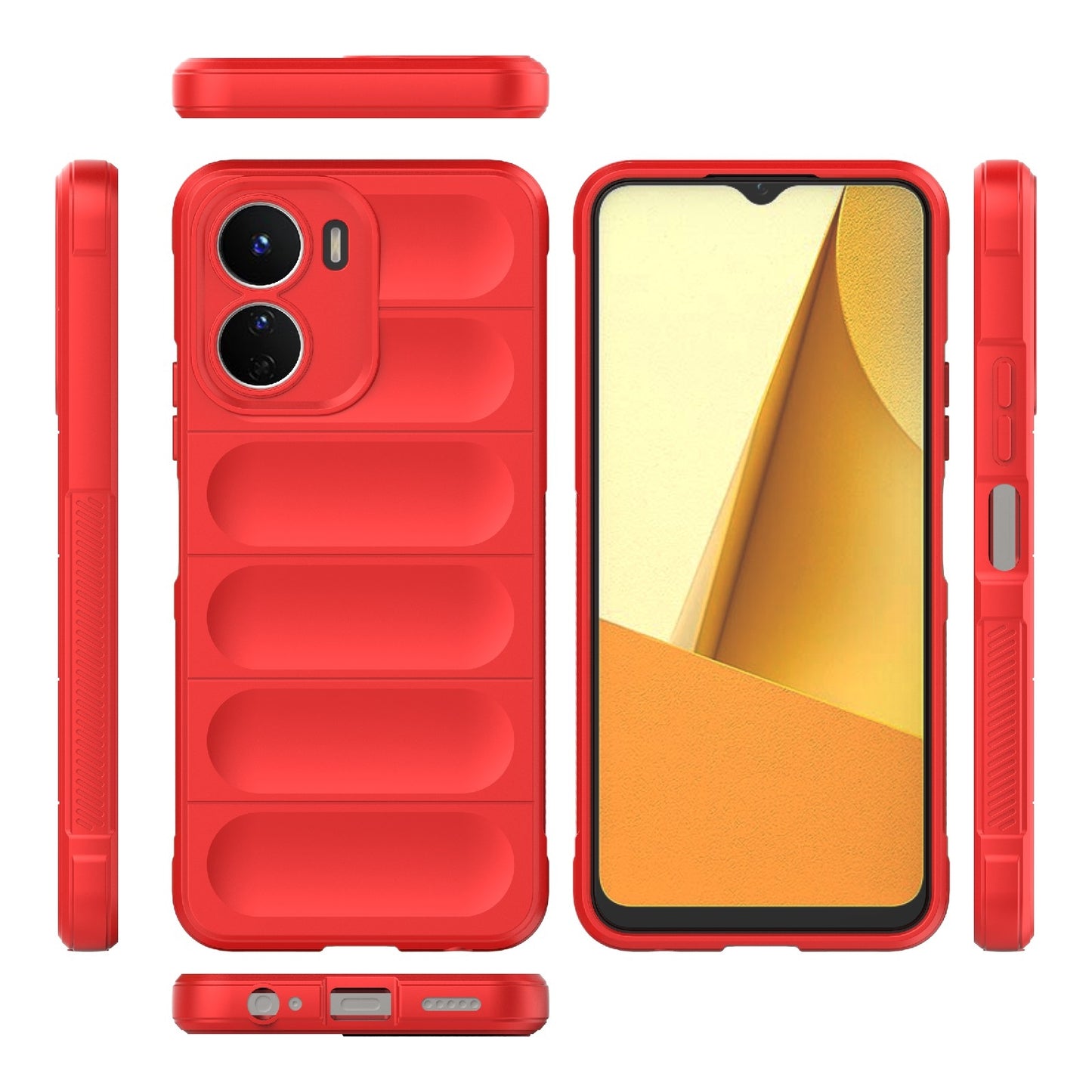 vivo Y16 4G Global Magic Shield TPU + Flannel Phone Case: Durable, Non-toxic, Easy Access, Stylish Design