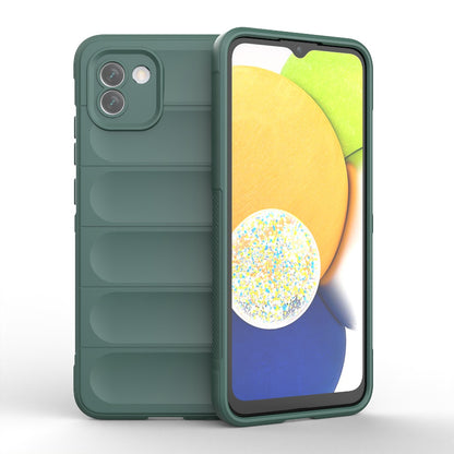 Samsung Galaxy A03 Global Magic Shield TPU + Flannel Phone Case: Durable, Non-toxic, Easy Access, Stylish Design
