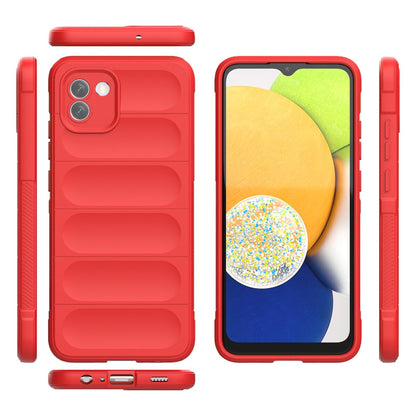 Samsung Galaxy A03 Global Magic Shield TPU + Flannel Phone Case: Durable, Non-toxic, Easy Access, Stylish Design