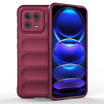 Xiaomi 13 Magic Shield TPU + Flannel Phone Case: Durable, Non-toxic, Easy Access, Stylish Design