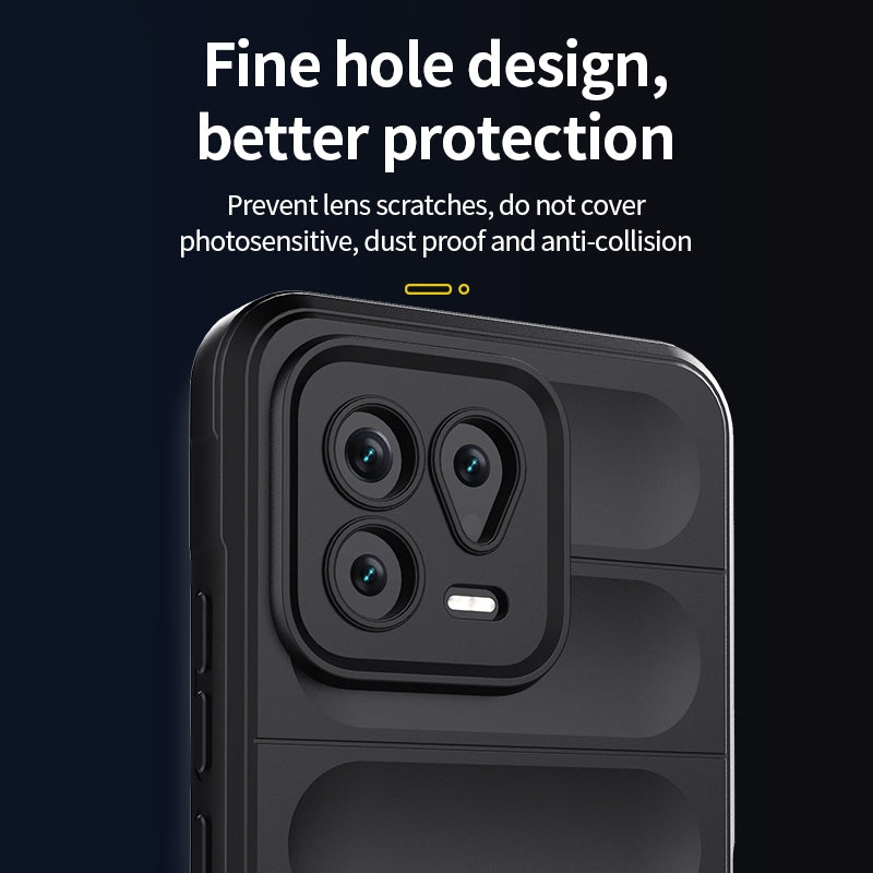 Xiaomi 13 Magic Shield TPU + Flannel Phone Case: Durable, Non-toxic, Easy Access, Stylish Design