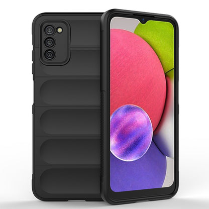 Samsung Galaxy A03s Magic Shield TPU + Flannel Phone Case: Durable, Non-toxic, Easy Access, Stylish Design