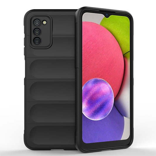 Samsung Galaxy A03s Magic Shield TPU + Flannel Phone Case: Durable, Non-toxic, Easy Access, Stylish Design