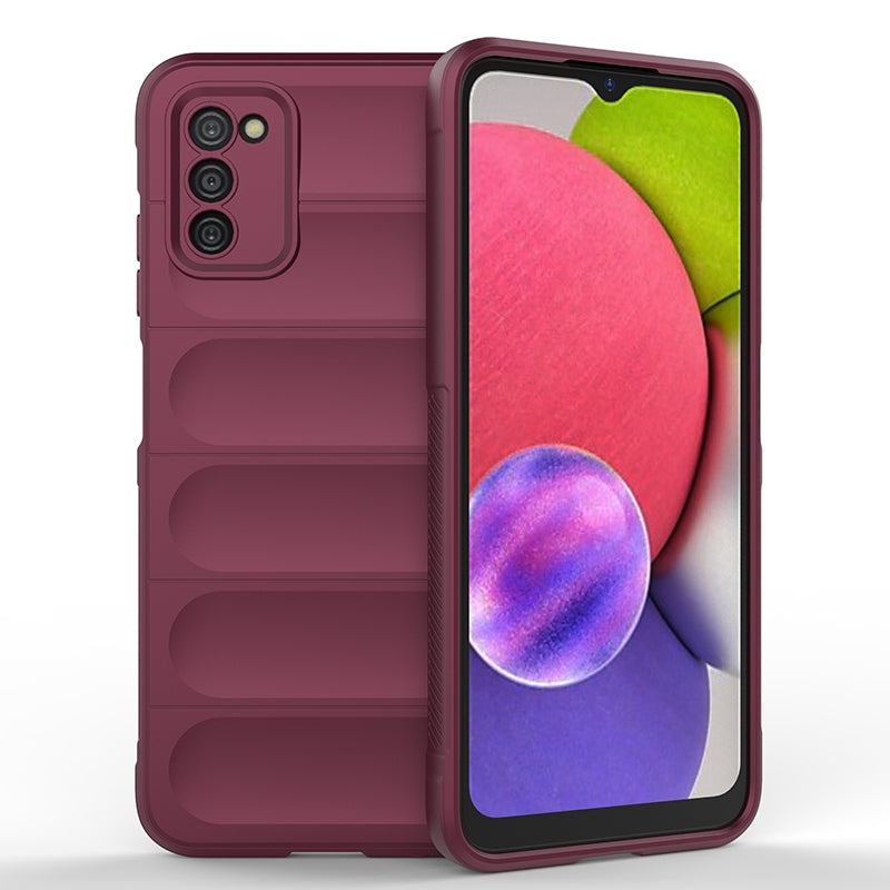 Samsung Galaxy A03s Magic Shield TPU + Flannel Phone Case: Durable, Non-toxic, Easy Access, Stylish Design