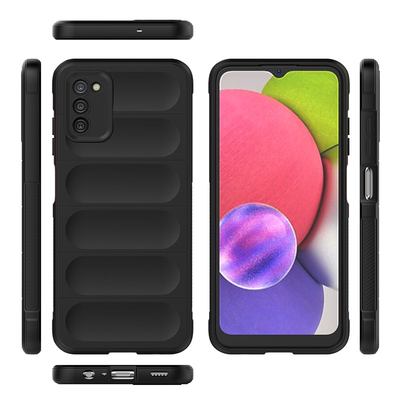 Samsung Galaxy A03s Magic Shield TPU + Flannel Phone Case: Durable, Non-toxic, Easy Access, Stylish Design