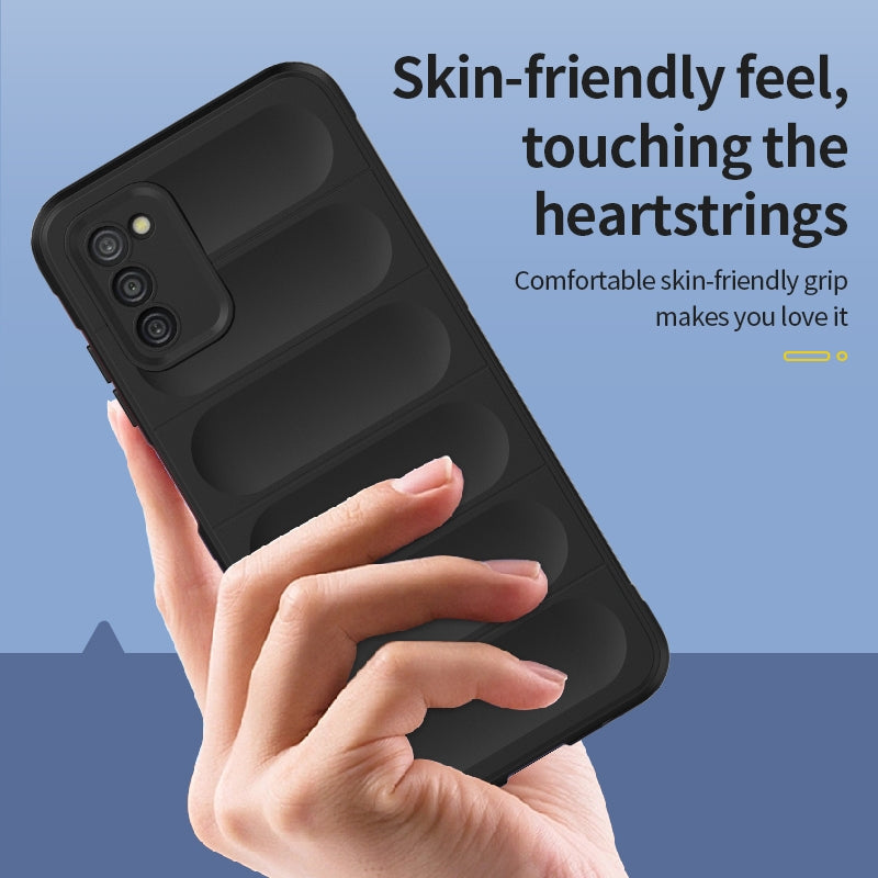 Samsung Galaxy A03s Magic Shield TPU + Flannel Phone Case: Durable, Non-toxic, Easy Access, Stylish Design
