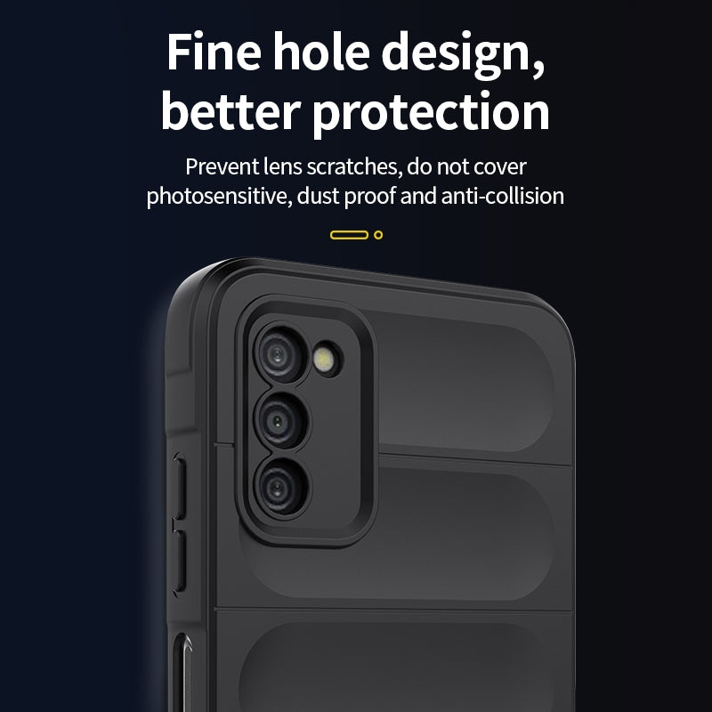 Samsung Galaxy A03s Magic Shield TPU + Flannel Phone Case: Durable, Non-toxic, Easy Access, Stylish Design