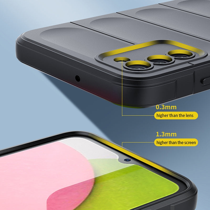 Samsung Galaxy A03s Magic Shield TPU + Flannel Phone Case: Durable, Non-toxic, Easy Access, Stylish Design