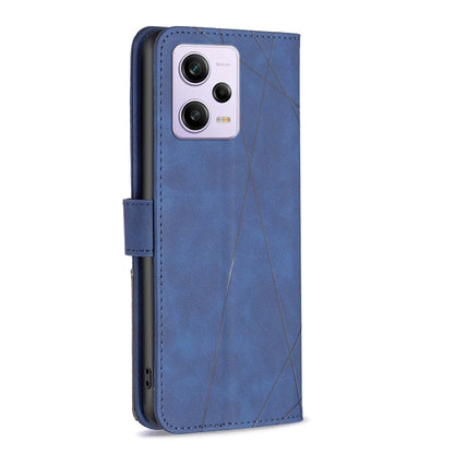 Xiaomi Redmi Note 12 Pro 5G Global Wallet Case – Rhombus Texture PU Leather, Magnetic Buckle, Card Slots, Stand Function, Shockproof Protective Cover