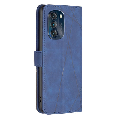 Motorola Moto G 5G 2023 Wallet Case – Rhombus Texture PU Leather, Magnetic Buckle, Card Slots, Stand Function, Shockproof Protective Cover
