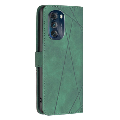 Motorola Moto G 5G 2023 Wallet Case – Rhombus Texture PU Leather, Magnetic Buckle, Card Slots, Stand Function, Shockproof Protective Cover
