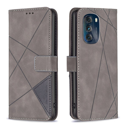 Motorola Moto G 5G 2023 Wallet Case – Rhombus Texture PU Leather, Magnetic Buckle, Card Slots, Stand Function, Shockproof Protective Cover