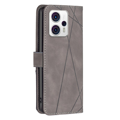 Motorola Moto G13 4G Wallet Case – Rhombus Texture PU Leather, Magnetic Buckle, Card Slots, Stand Function, Shockproof Protective Cover