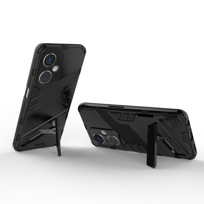 OnePlus Nord CE 3 Shockproof Phone Case - Punk Armor 2-in-1 PC + TPU with Invisible Holder