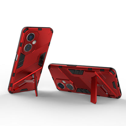 OnePlus Nord CE 3 Shockproof Phone Case - Punk Armor 2-in-1 PC + TPU with Invisible Holder