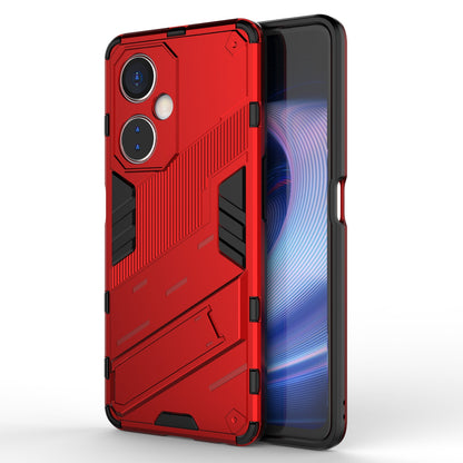 OnePlus Nord CE 3 Shockproof Phone Case - Punk Armor 2-in-1 PC + TPU with Invisible Holder