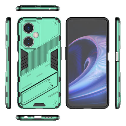 OnePlus Nord CE 3 Shockproof Phone Case - Punk Armor 2-in-1 PC + TPU with Invisible Holder
