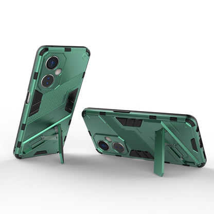 OnePlus Nord CE 3 Shockproof Phone Case - Punk Armor 2-in-1 PC + TPU with Invisible Holder