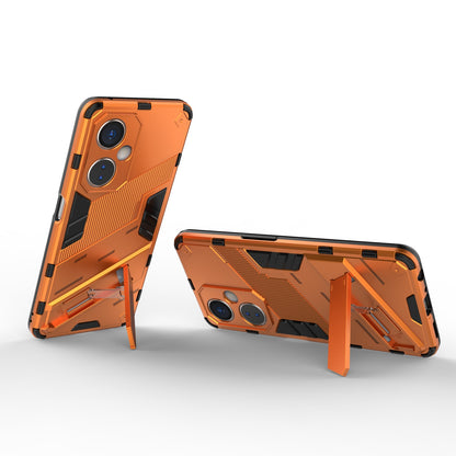 OnePlus Nord CE 3 Shockproof Phone Case - Punk Armor 2-in-1 PC + TPU with Invisible Holder