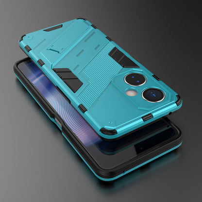 OnePlus Nord CE 3 Shockproof Phone Case - Punk Armor 2-in-1 PC + TPU with Invisible Holder