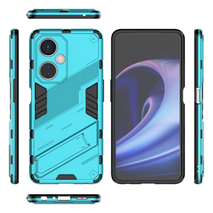 OnePlus Nord CE 3 Shockproof Phone Case - Punk Armor 2-in-1 PC + TPU with Invisible Holder