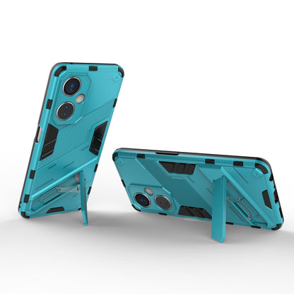 OnePlus Nord CE 3 Shockproof Phone Case - Punk Armor 2-in-1 PC + TPU with Invisible Holder