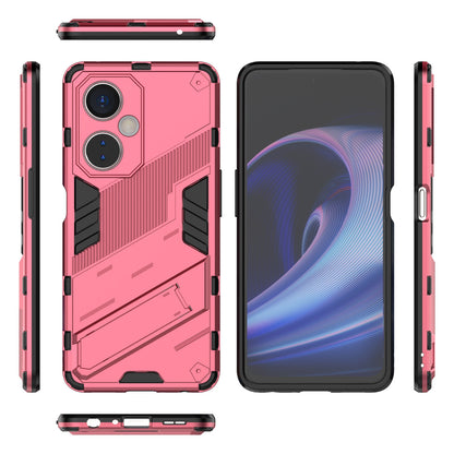 OnePlus Nord CE 3 Shockproof Phone Case - Punk Armor 2-in-1 PC + TPU with Invisible Holder