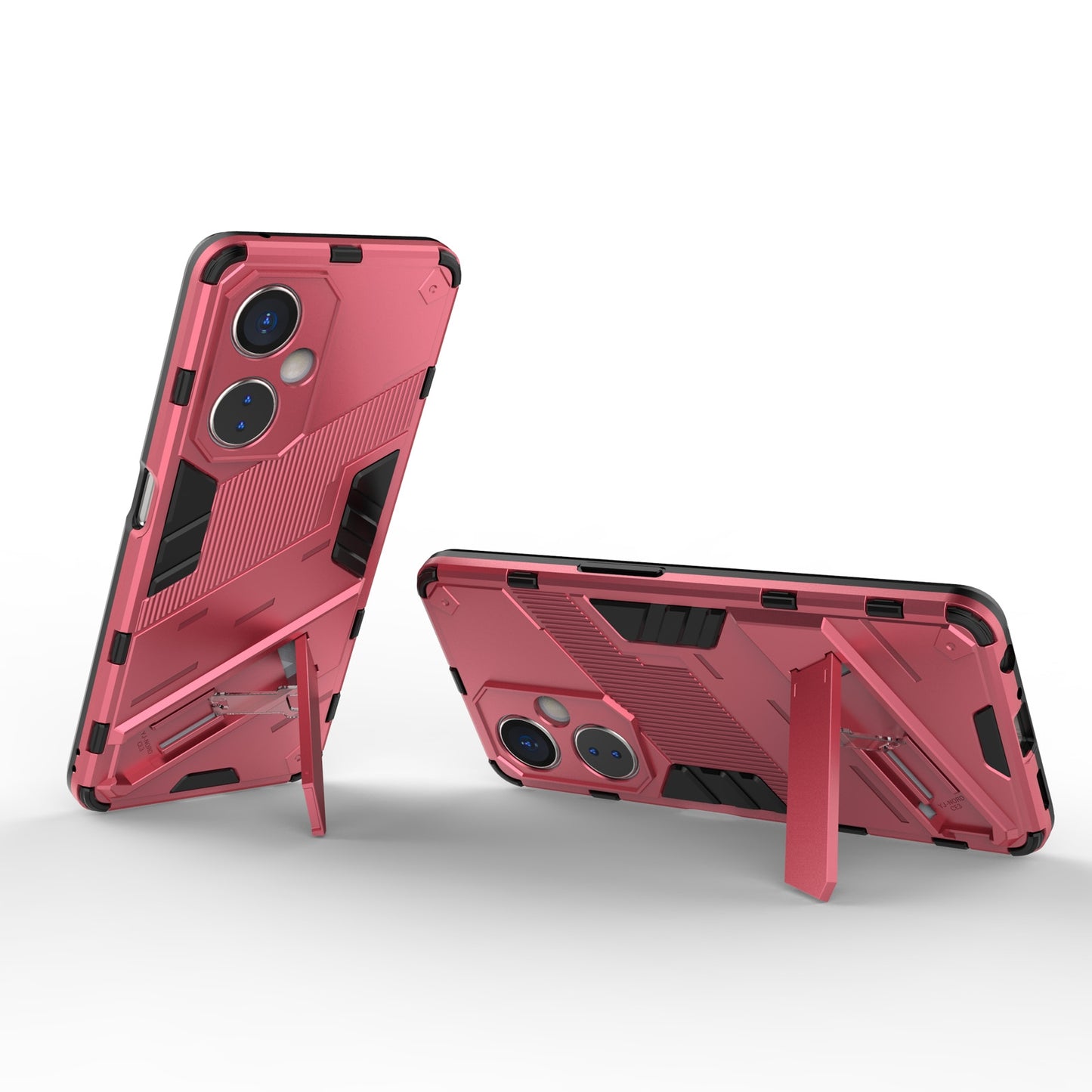OnePlus Nord CE 3 Shockproof Phone Case - Punk Armor 2-in-1 PC + TPU with Invisible Holder