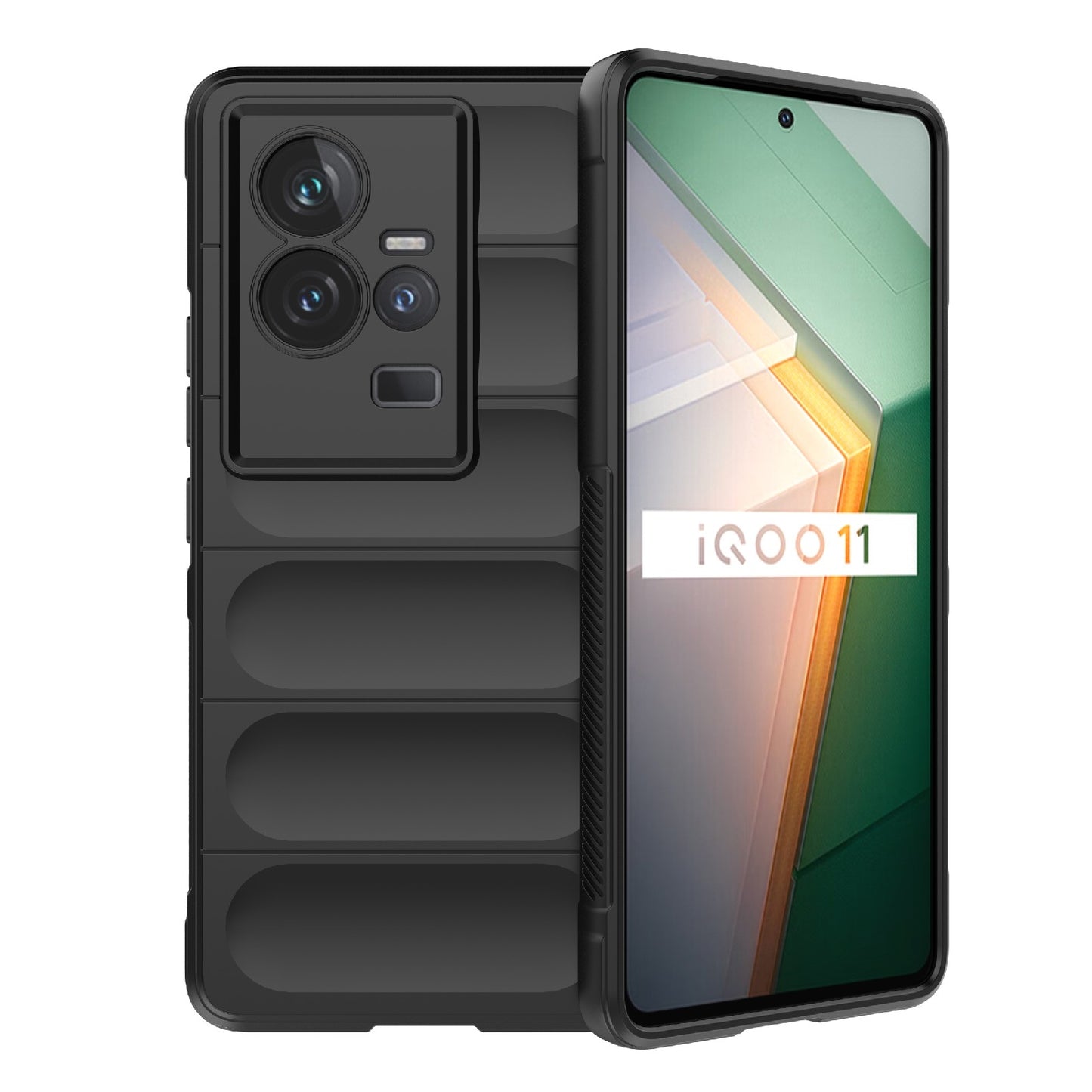 vivo iQOO 11 5G Magic Shield TPU + Flannel Phone Case: Durable, Non-toxic, Easy Access, Stylish Design
