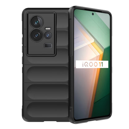vivo iQOO 11 5G Magic Shield TPU + Flannel Phone Case: Durable, Non-toxic, Easy Access, Stylish Design