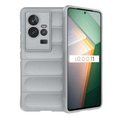 vivo iQOO 11 5G Magic Shield TPU + Flannel Phone Case: Durable, Non-toxic, Easy Access, Stylish Design