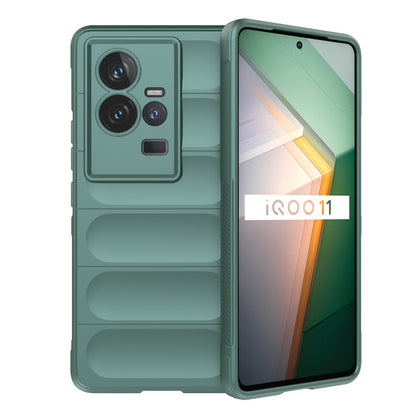 vivo iQOO 11 5G Magic Shield TPU + Flannel Phone Case: Durable, Non-toxic, Easy Access, Stylish Design