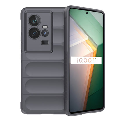 vivo iQOO 11 5G Magic Shield TPU + Flannel Phone Case: Durable, Non-toxic, Easy Access, Stylish Design