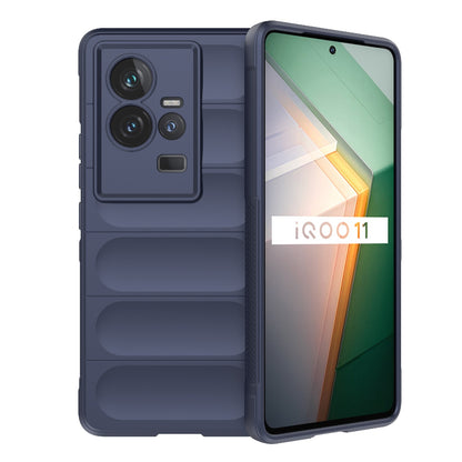 vivo iQOO 11 5G Magic Shield TPU + Flannel Phone Case: Durable, Non-toxic, Easy Access, Stylish Design