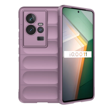 vivo iQOO 11 5G Magic Shield TPU + Flannel Phone Case: Durable, Non-toxic, Easy Access, Stylish Design