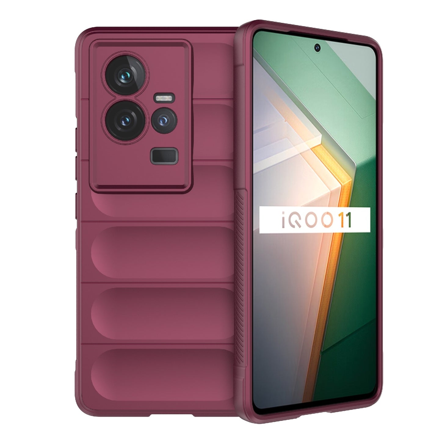vivo iQOO 11 5G Magic Shield TPU + Flannel Phone Case: Durable, Non-toxic, Easy Access, Stylish Design