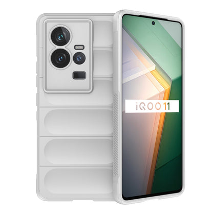 vivo iQOO 11 5G Magic Shield TPU + Flannel Phone Case: Durable, Non-toxic, Easy Access, Stylish Design